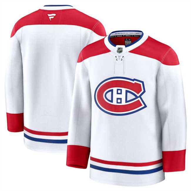 Mens Montreal Canadiens White 2024-25 Away Stitched Hockey Jersey Dzhi->montreal canadiens->NHL Jersey